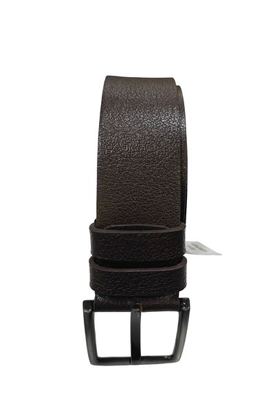 daniel milano Men's Genuine Leather 4 cm Jeans and Canvas Trousers Brown Belt