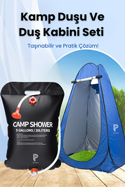 post alley Kamp Duşu ve Mavi Duş Kabini Seti