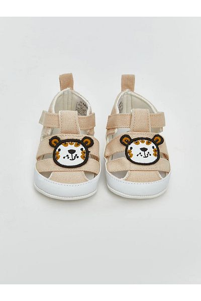 LC Waikiki Lcw Accessories Beige Bear Embroidered Baby Boy Sandals