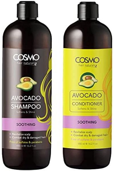 Cosmo CD COSMO DESIGNS Avocado Soothing Shampoo & Conditioner 480ml 2 Piece Set For Unisex