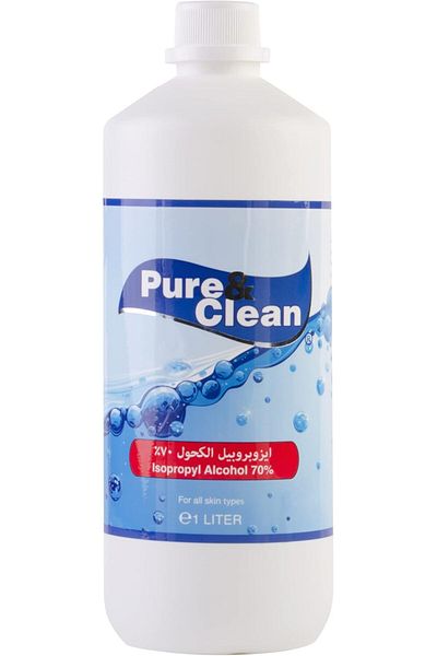 ALKHURAIJI Pure and Clear Isopropyl Alcohol 70%, 1 Liter, by Alkhuraiji