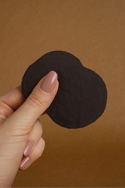 hatish Washable Makeup Remover Cotton 2 Pieces Black