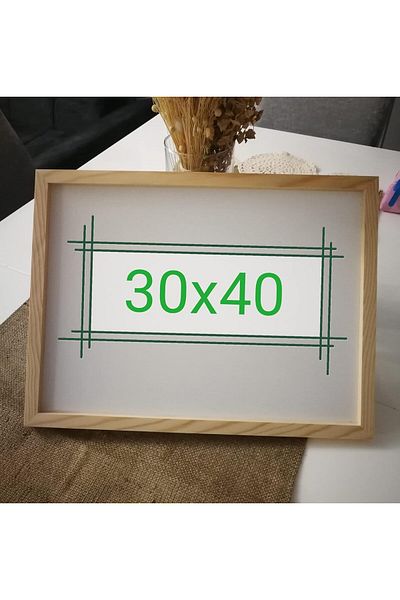 DERİK Htsp Picture Frame, Wooden Painting, Natural Pine Wood Wooden Picture Frame Natural Wood Color