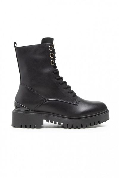 Guess Guess women's leather boots with metal logo
