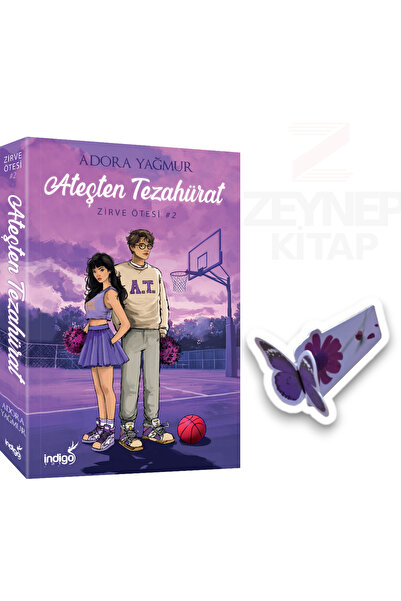 İndigo Kitap Ateşten Tezahürat(KARTON KAPAK)Özel Tasarım Kelebek Ayraç Hediye