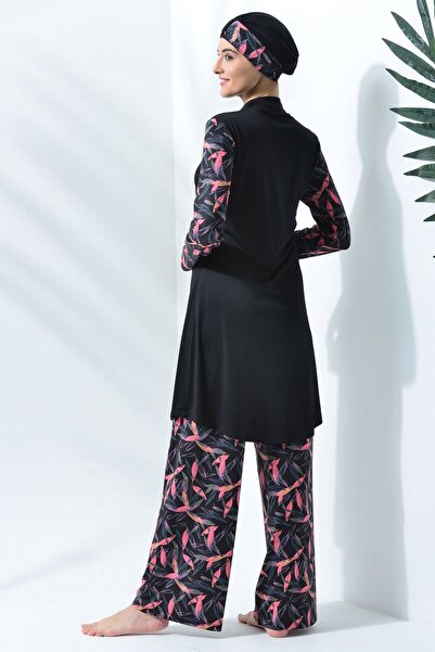 C&City Teljesen fedett Hidzsáb fürdőruha C11013 fekete