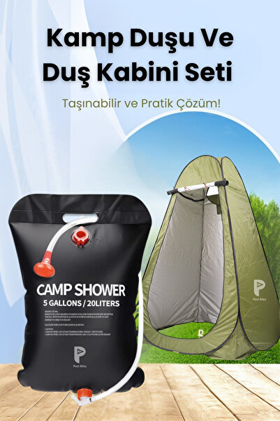 post alley Kamp Duşu ve Yeşil Duş Kabini Seti