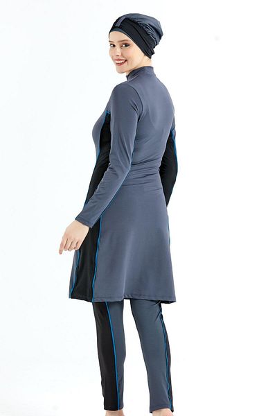 C&City Ολόσωμο μαγιό Hijab 3 τεμαχίων C12052 Smoked