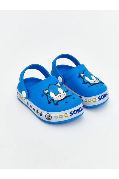 LC Waikiki Sandale de plajă pentru bebeluși cu imprimeu sonic albastru LCW STEPS
