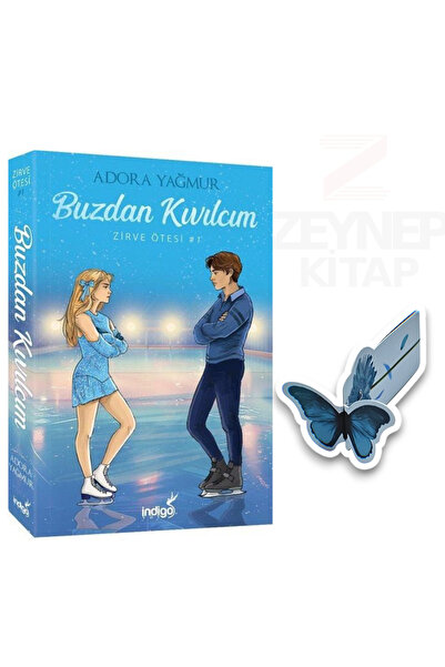 İndigo Kitap Buzdan Kıvılcım(KARTON KAPAK)Özel Tasarım Kelebek Ayraç Hediye