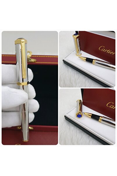 Cartier A luxurious Cartier pen with a design and accessories