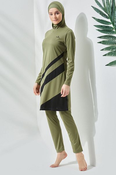 C&City Πλήρως καλυμμένο μαγιό Hijab C11020 Khaki