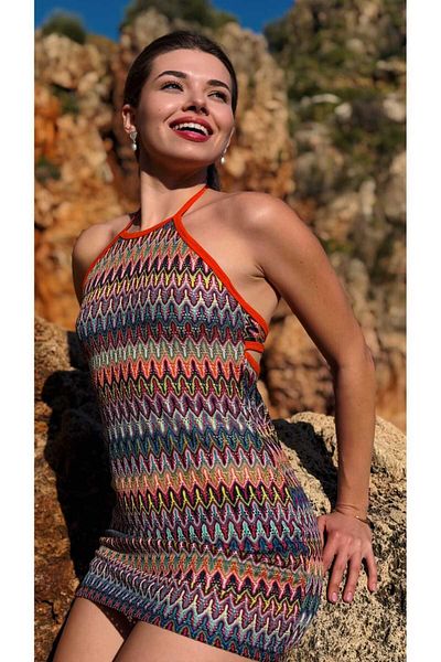 MY Wooft Colorful Swimsuit and Bikini Top Pareo Summer Beachwear