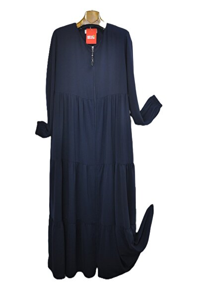 elma abone Plus Size Ferace with Folding Model