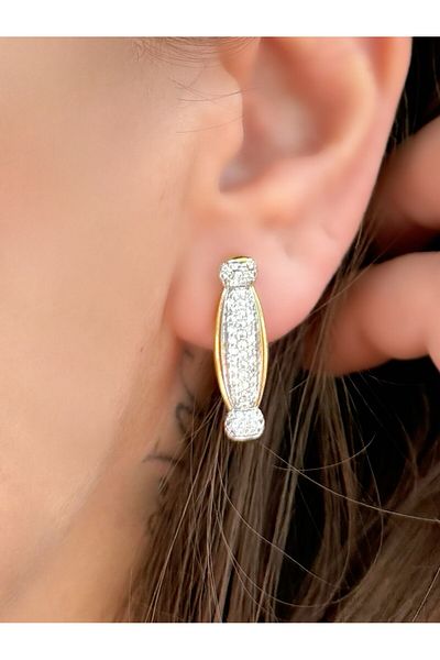 MyladyAccessoriess Special Series Zircon Stone Detailed Minimal Earrings