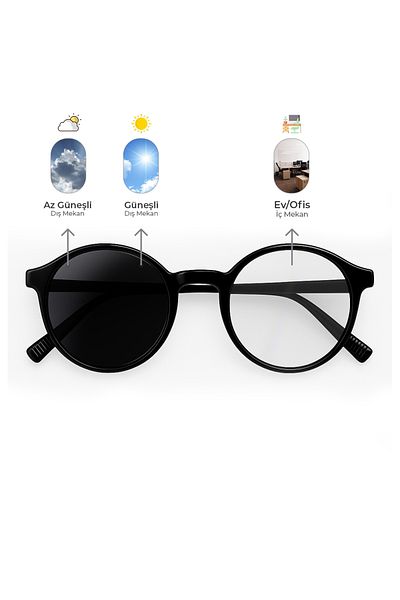 LUNOX Vanir Photochromic 2 in 1 (Blue Light Protection and Sun) Glasses