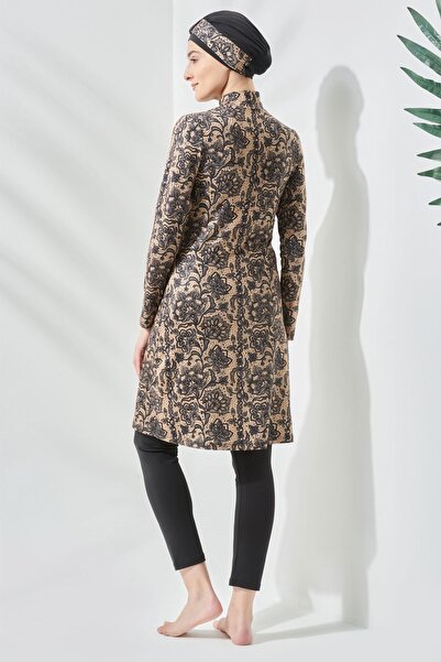 C&City Teljesen fedett Hidzsáb fürdőruha C12002 barna