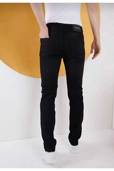 KDY Men's Black Jeans Pants Men's Slim Jeans Pants