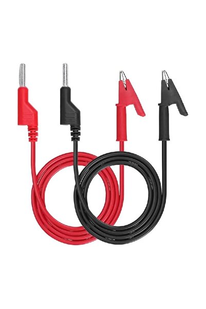 Genel Markalar 1000V 12A Krokodil Banana Kablo Çifti 1 Metre Yüksek Akım Probu Multimetre Güç Kaynağı Test