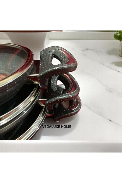FMS Luxury Granite Omelette Set 6 Pieces Gray