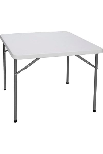 MAPLE HOME DECORATION Plastic Folding Table Portable Trestle Multi-purpose Dining Camp Picnic Party Event Table 88*88cm