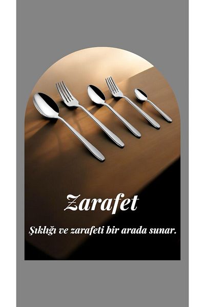 ÖZLİFE Özlife Bay 60 Piece Cutlery Set Kit 12 Person Stainless Steel
