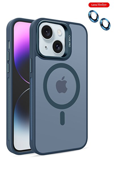 Bilişim Aksesuar iPhone 15 Kılıf Case Pro Lens Standlı Kılıf Lens Magsafe Kap...