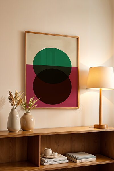 Basquiart Poster din seria Bauhaus cu ramă din lemn, numărul picturii: 77