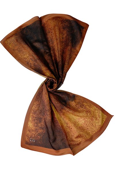 mim eşarp Σάλι Işıl Silk Cotton Voile Ethnic με σχέδιο 75x190 cm