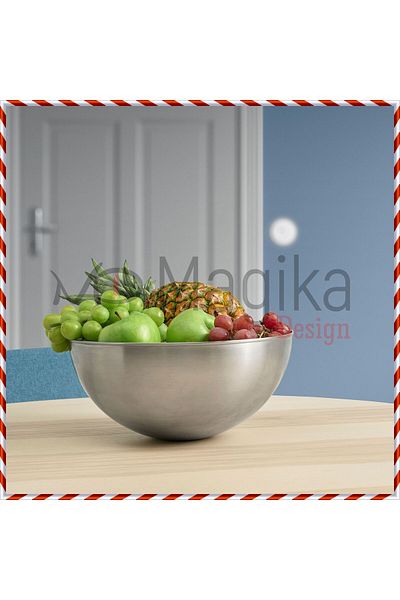 Magika Design Md Blanda Blank Stainless Steel Serving Bowl, 28 cm