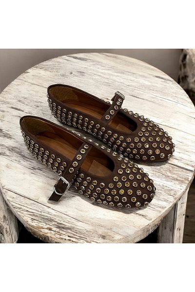 runa shoes Suede Disco Stone Ballerinas