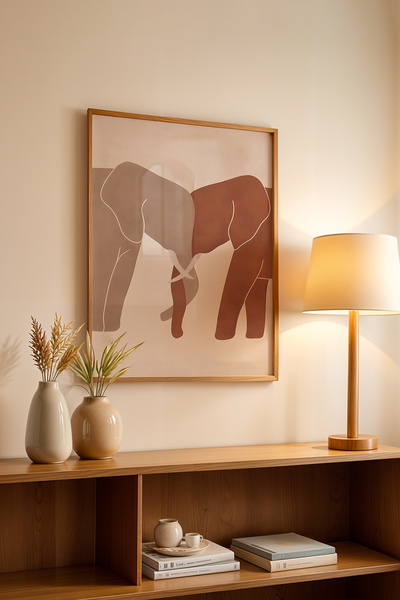 Basquiart Bohemian Serisi Ahşap Çerçeveli Poster, Tablo No:33