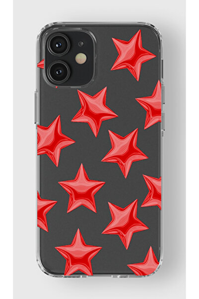 moonset Iphone 12 / 12 Pro Uyumlu Yıldızlar Tasarımlı Baskılı Şeffaf Telefon ...