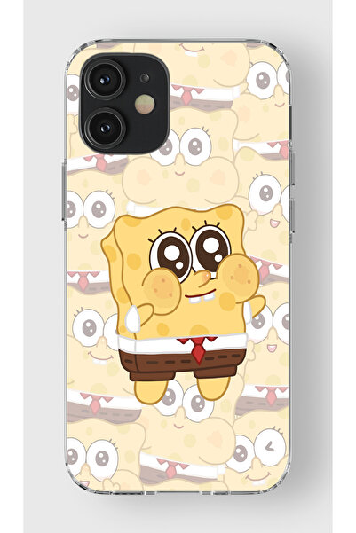 moonset Iphone 12 / 12 Pro Uyumlu Sünger Bob Tasarımlı Baskılı Şeffaf Telefon...