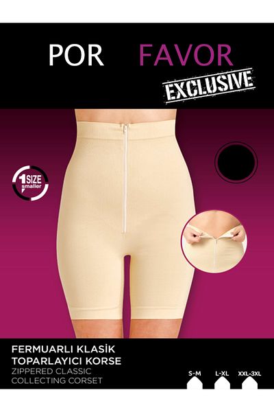 Por Favor 1 Size Reducer Zippered High Waist Classic Recovery Corset