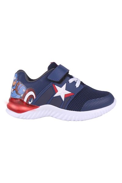 Marvel Pantofi sport cu luminite Capitan America, Albastru, model 2300004696, Marime 28 EU