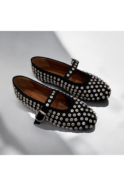 runa shoes Suede Disco Stone Ballerinas