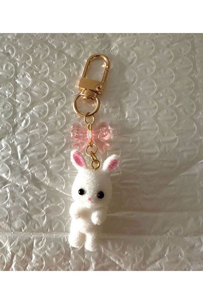 Hello Kitty Furry Rabbit Keychain