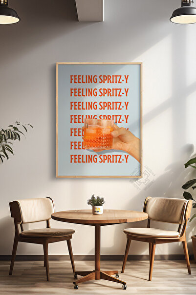 Basquiart Kokteyl Serisi Ahşap Çerçeveli Poster, Tablo, Cafe, Restoran, Mutfak Duvar Dekoru No:32