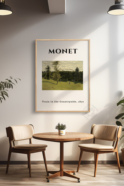 Basquiart Αφίσα της σειράς Claude Monet με ξύλινο πλαίσιο, διακοσμητικό τοίχο...