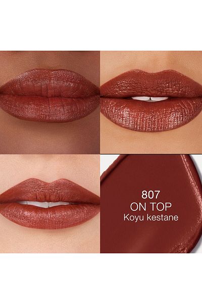 Nars أحمر شفاه بلمسة نهائية ساتانية مغذية تمنح شفتيك لونًا ولمعانًا أنيقًا - 807 أون توب