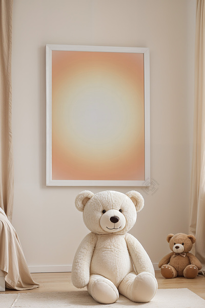 Basquiart Παιδικό Δωμάτιο, Βρεφικό Δωμάτιο, Αφίσα με λευκό πλαίσιο, Αριθμός Π...