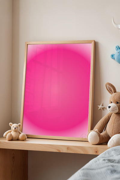 Basquiart Poster cu ramă din lemn pentru camera copiilor, camera bebelușilor,...