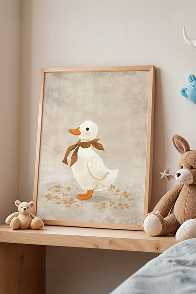 Basquiart Çocuk Odası, Bebek Odası Ahşap Çerçeveli Poster, Tablo No:61