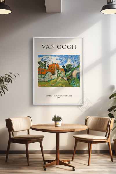 Basquiart Poster înrămat alb din seria Vincent Van Gogh, decor de perete pict...