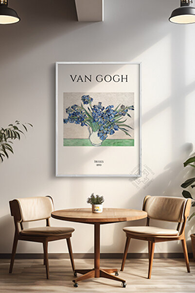 Basquiart Poster înrămat alb din seria Vincent Van Gogh, decor de perete pict...