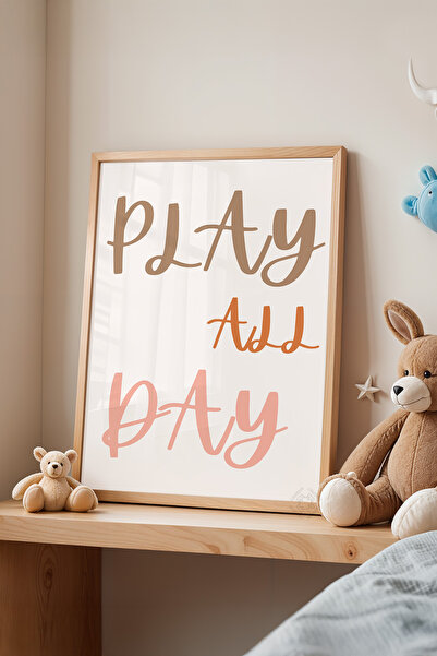 Basquiart Poster cu ramă din lemn pentru camera copiilor, camera bebelușilor,...