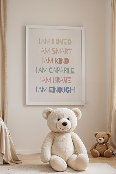 Basquiart Παιδικό Δωμάτιο, Βρεφικό Δωμάτιο, Αφίσα με λευκό πλαίσιο, Αριθμός Π...