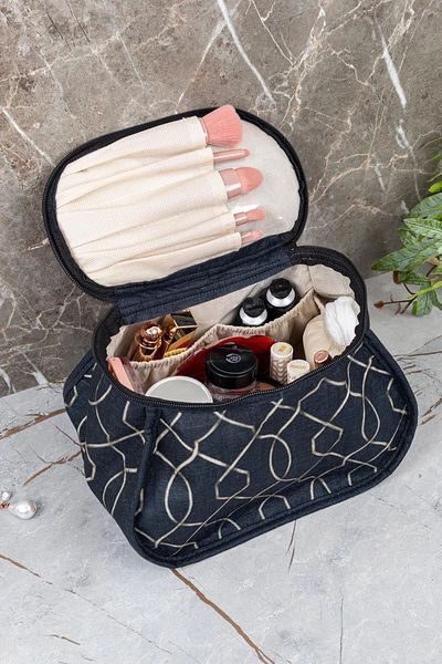 Helen's Home Travel Makeup Bag 6 Pockets Makeup Organizer Bag