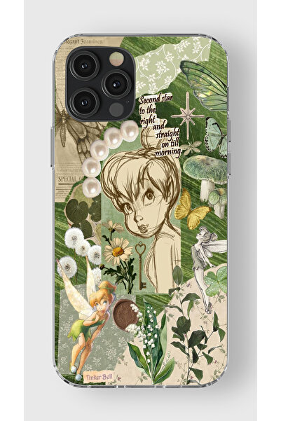 moonset Iphone 12 Pro Max Uyumlu Tinker Bell Tasarımlı Baskılı Şeffaf Telefon...